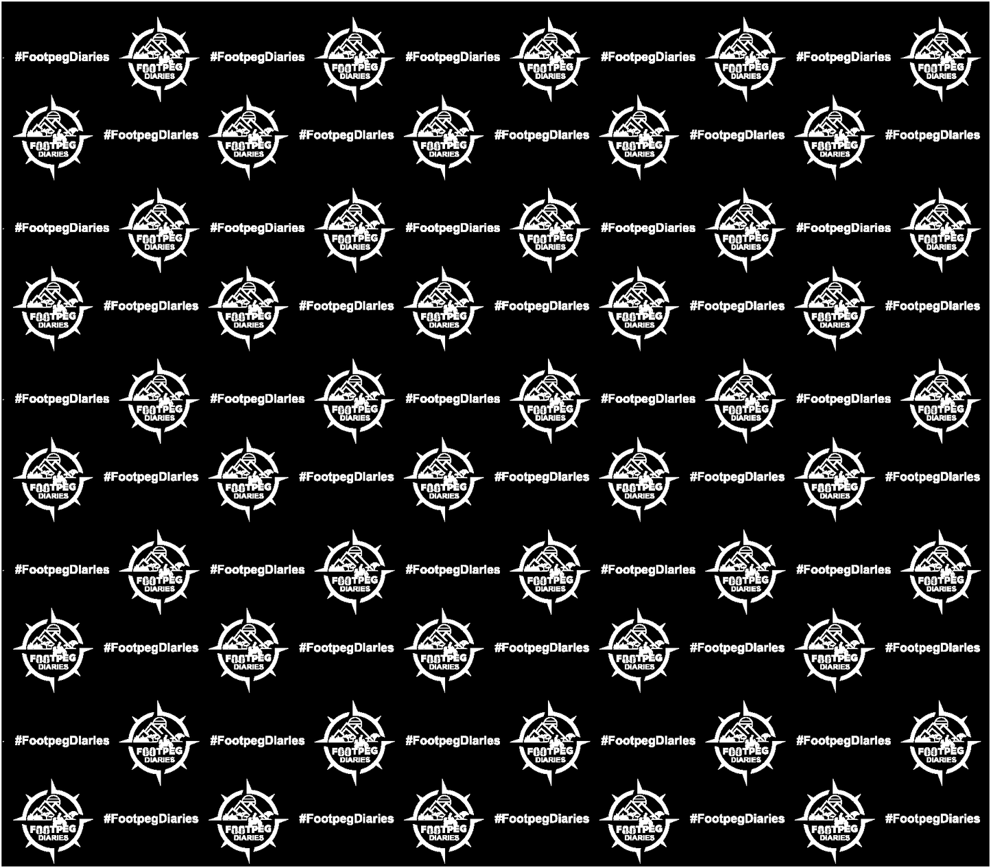 Footpeg Diaries Buff (White on Black)