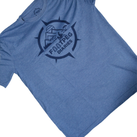 Footpeg Diaries T-shirt  - Blue