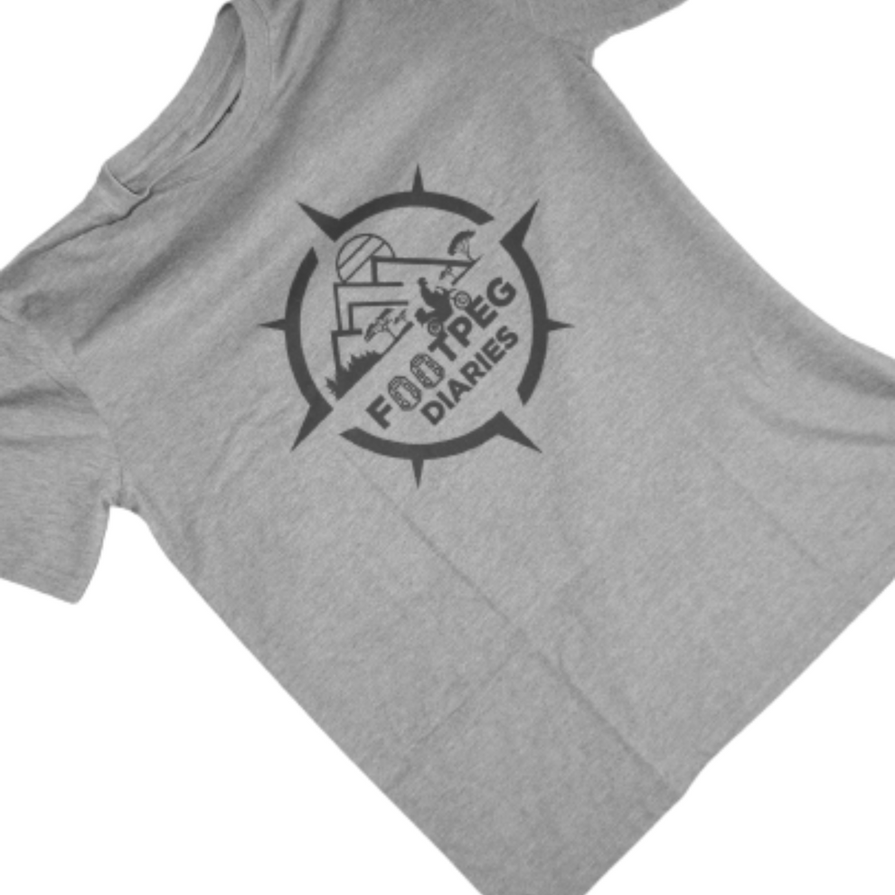 Footpeg Diaries Tshirt Light Grey
