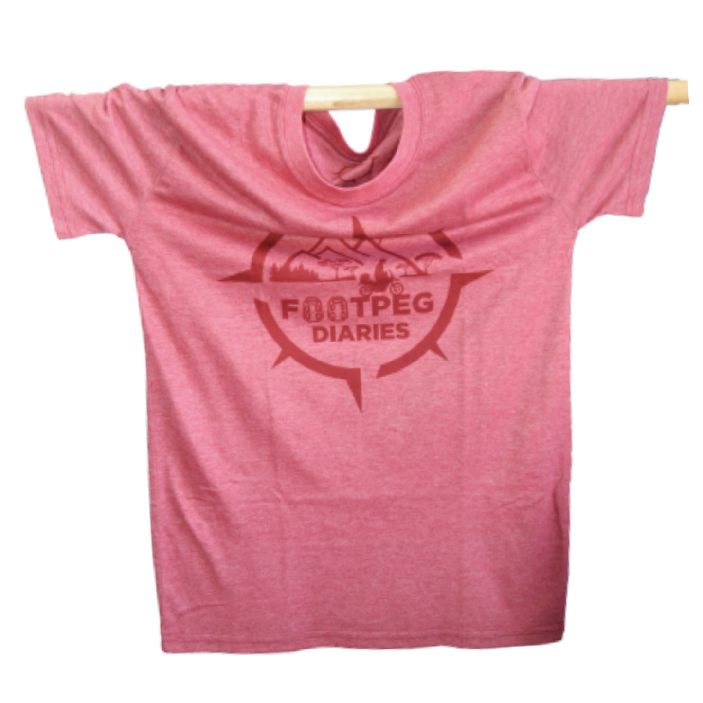 Footpeg Diaries T-shirt  - Red/Pink