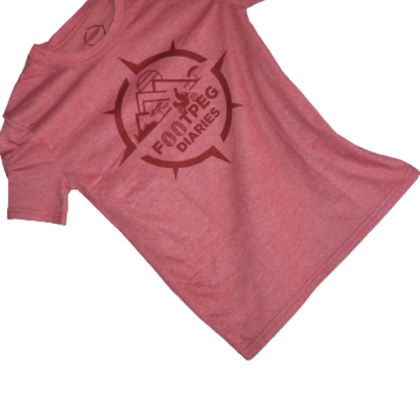 Footpeg Diaries T-shirt  - Red/Pink
